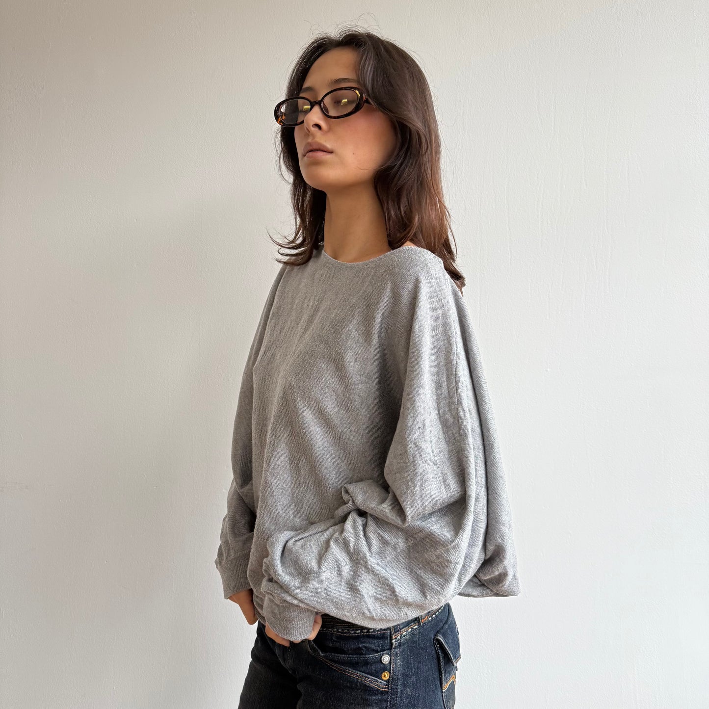 Grey slouchy jumper - Size S