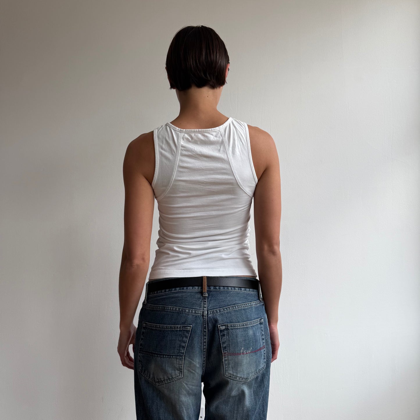 White Nike keyhole top - Size S