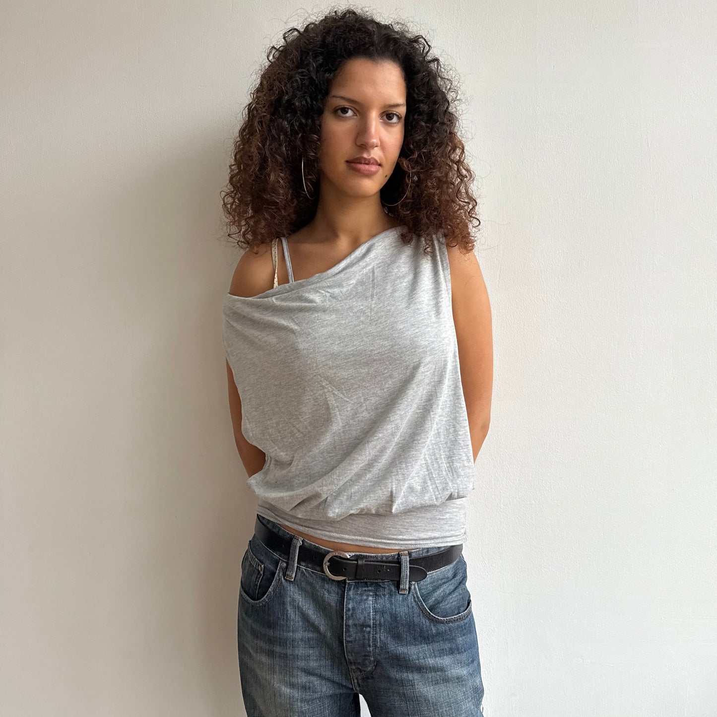 Grey double layer top - Size M