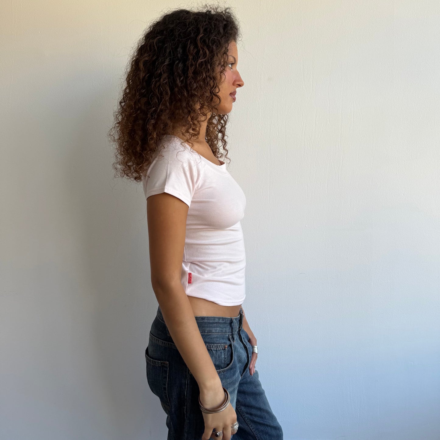 Pink bardot top - Size S/M