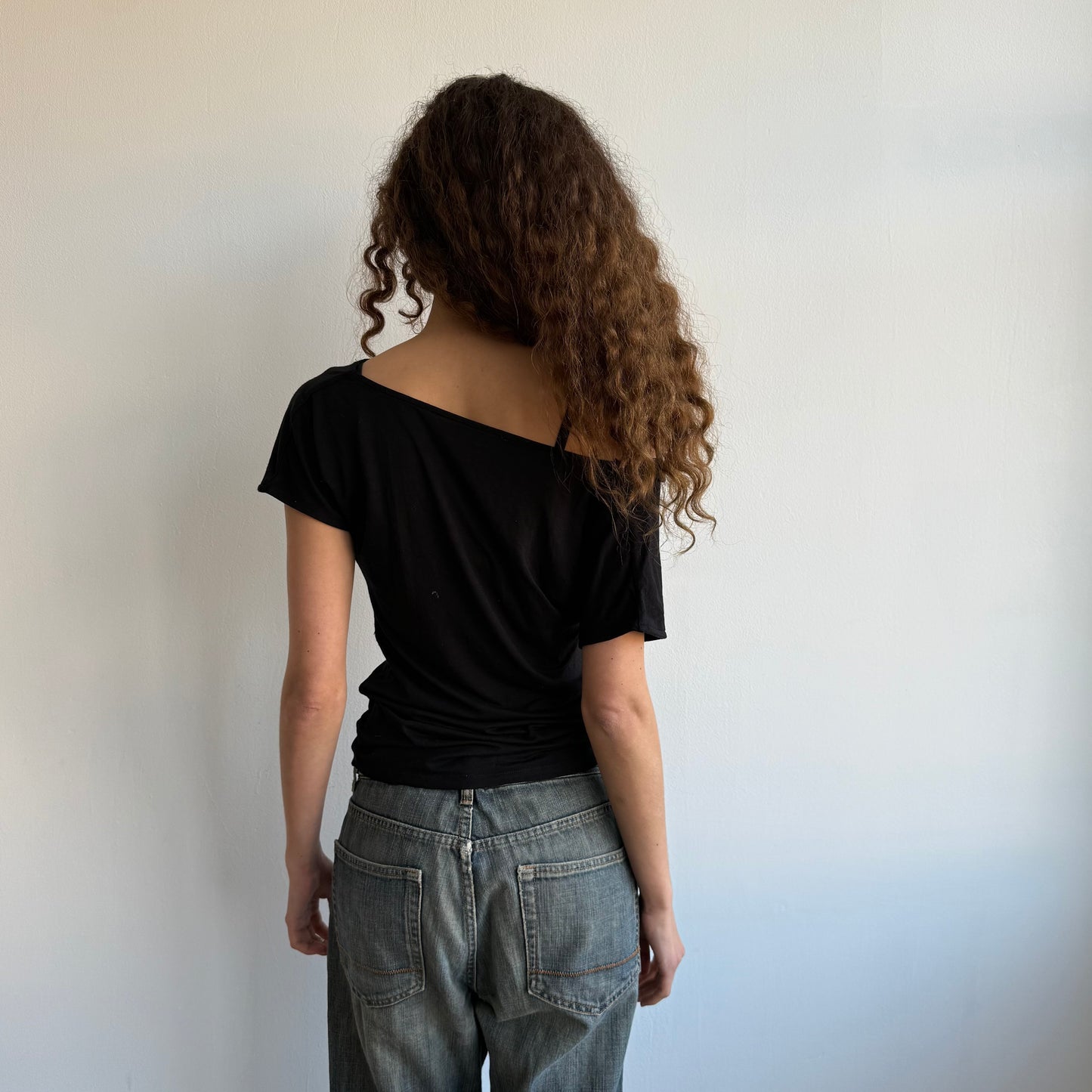 Black slouchy t-shirt - SizeS/M