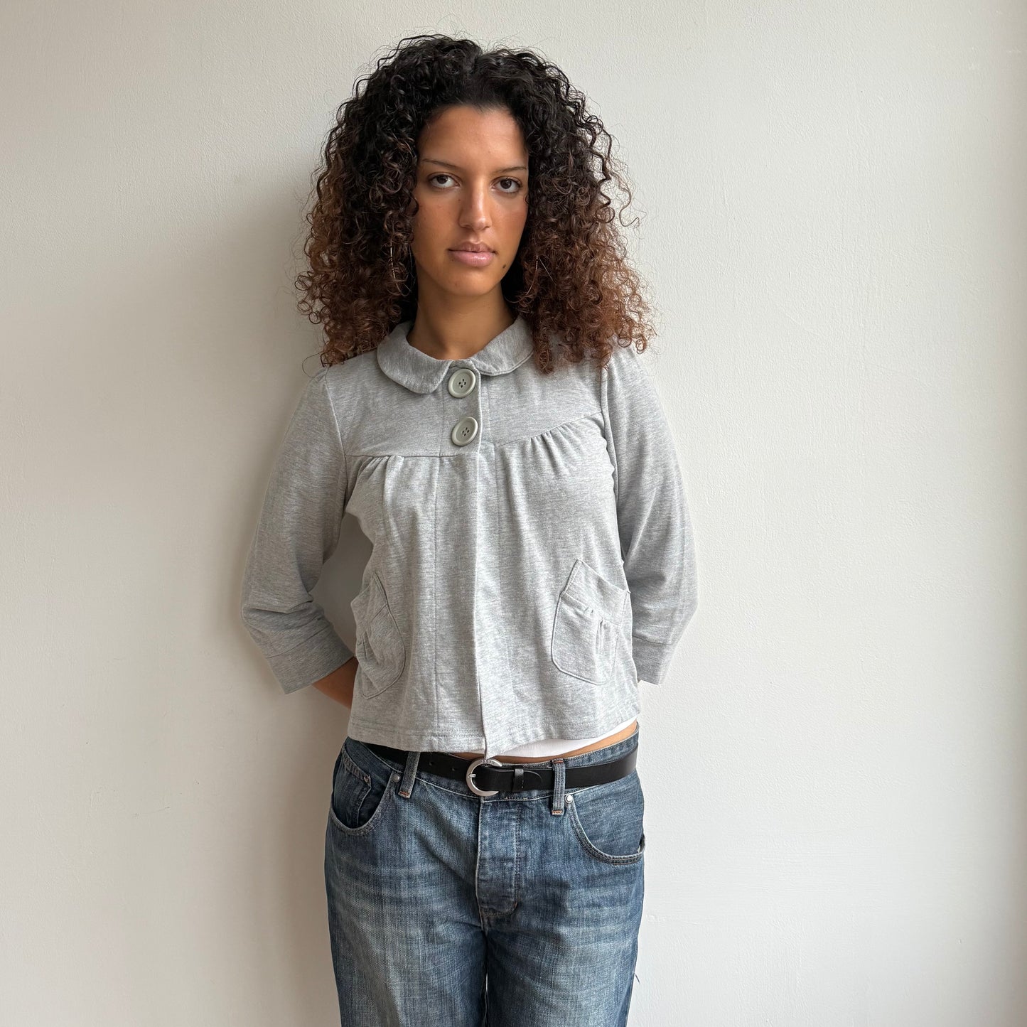 Grey peacoat jumper - Size S