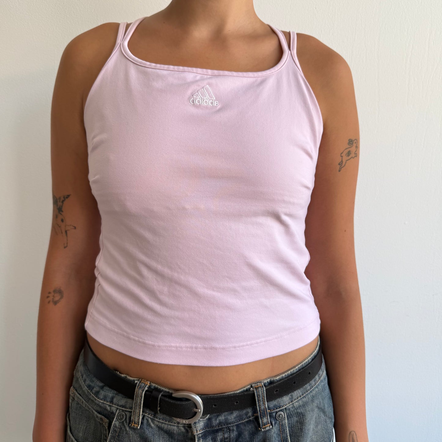 Pink Adidas racer back top - Size S