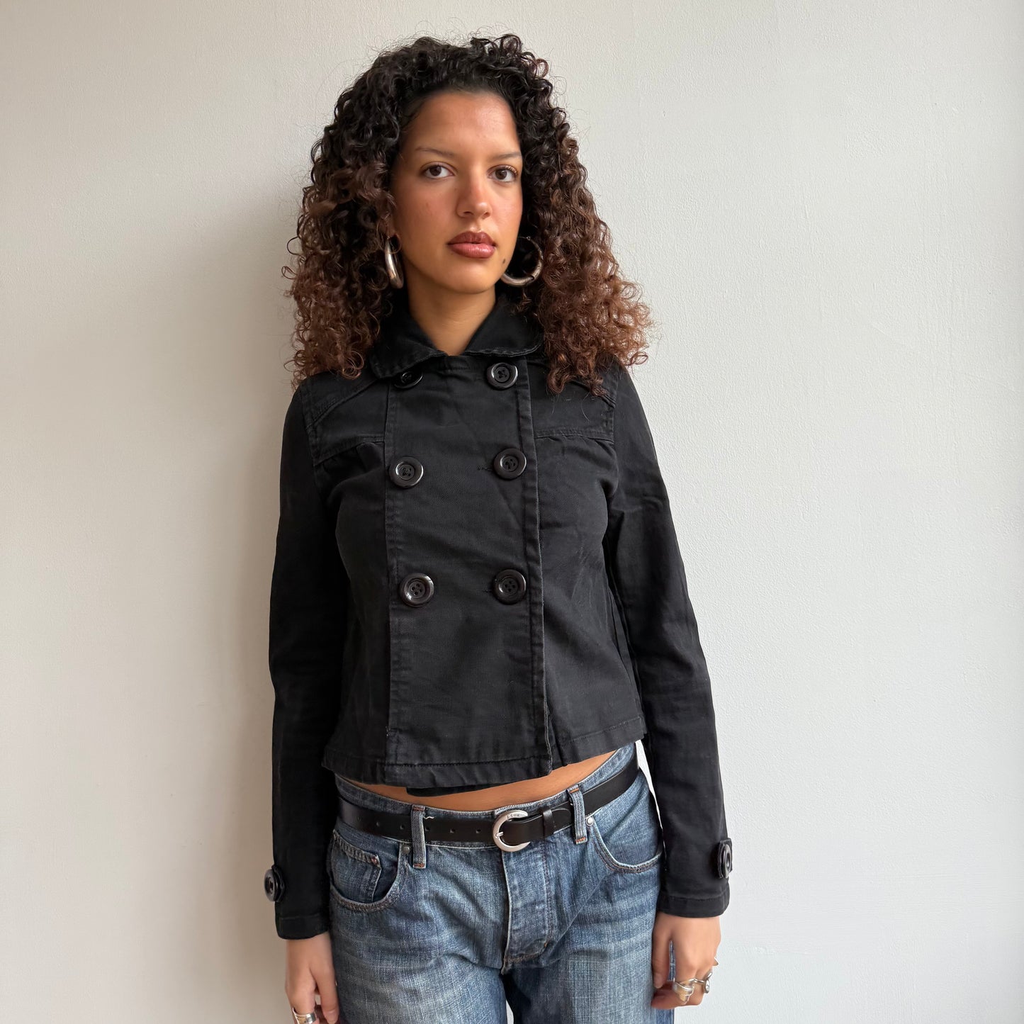 Black peacoat - Size S