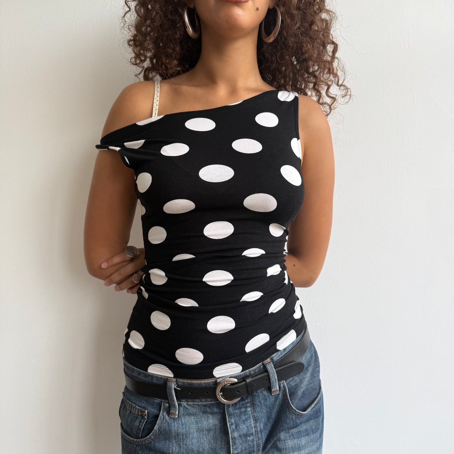 Large polka dot top - Size S