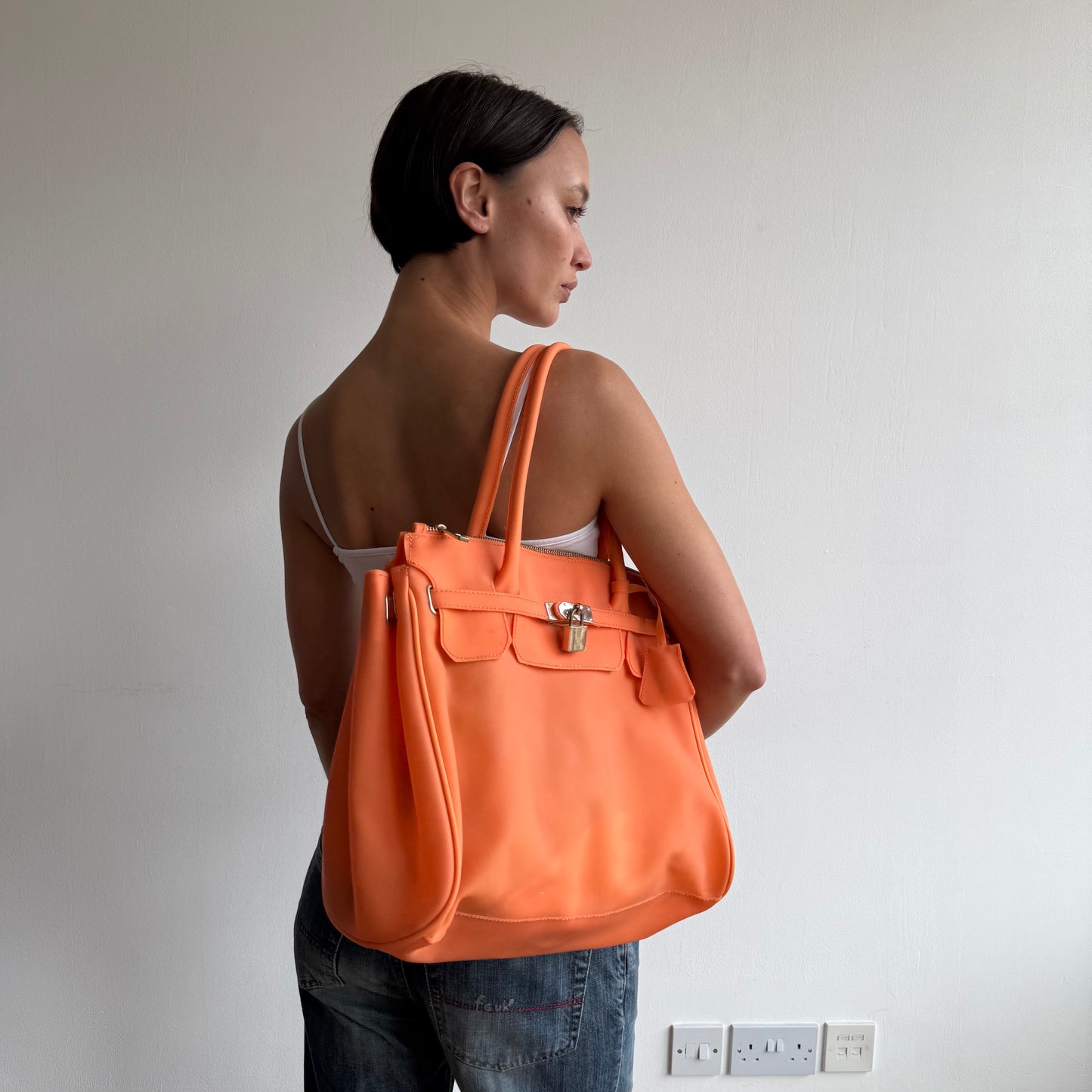 Orange jelly ‘firkin’ bag - One Size