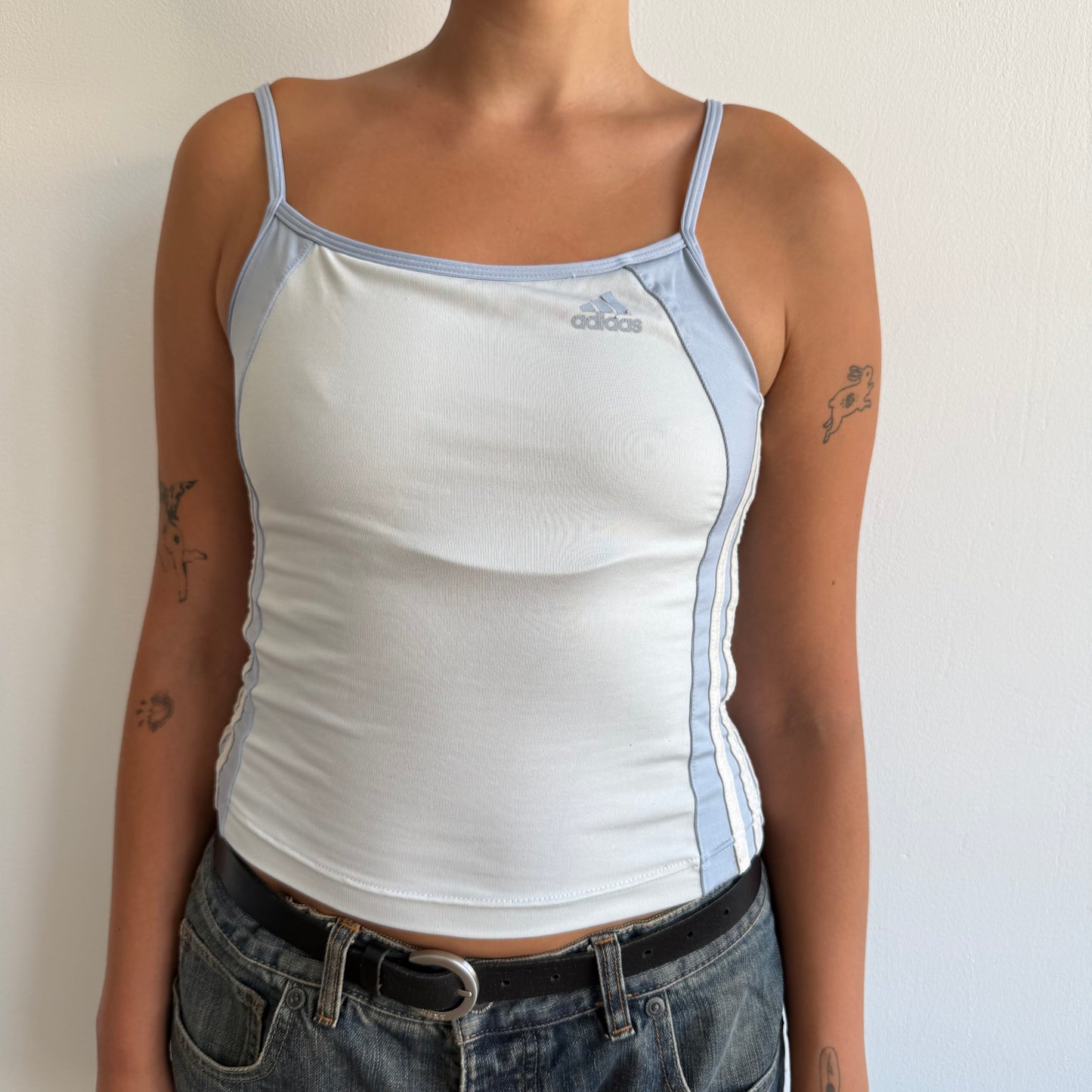 Baby blue Adidas sporty top - Size S