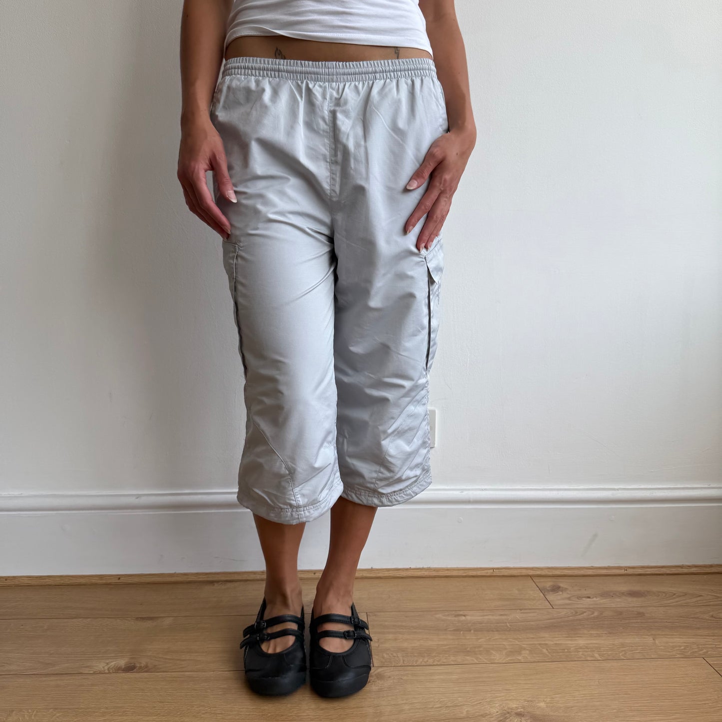 Light grey Adidas capris - Size S
