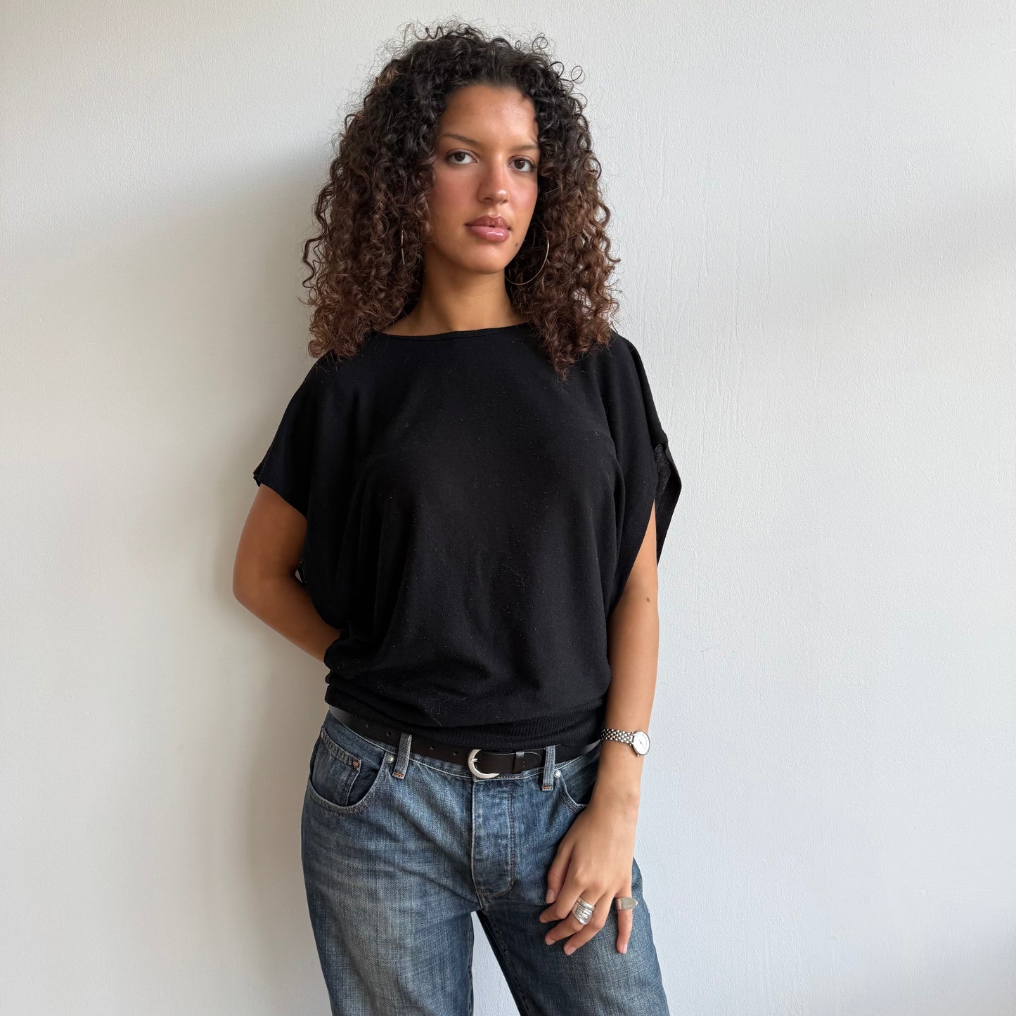 Black slouchy knit - Size M
