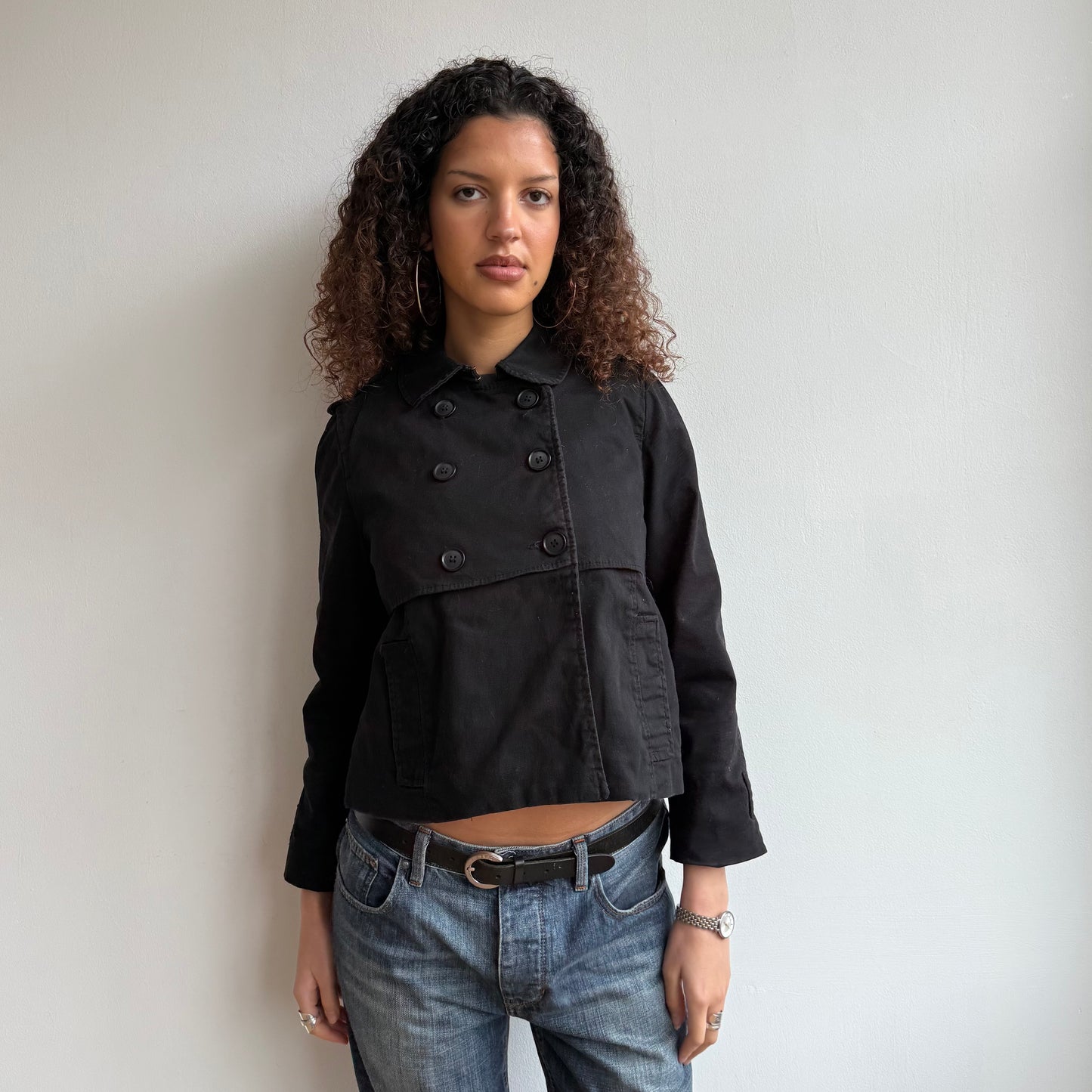 Black peacoat - Size S/M