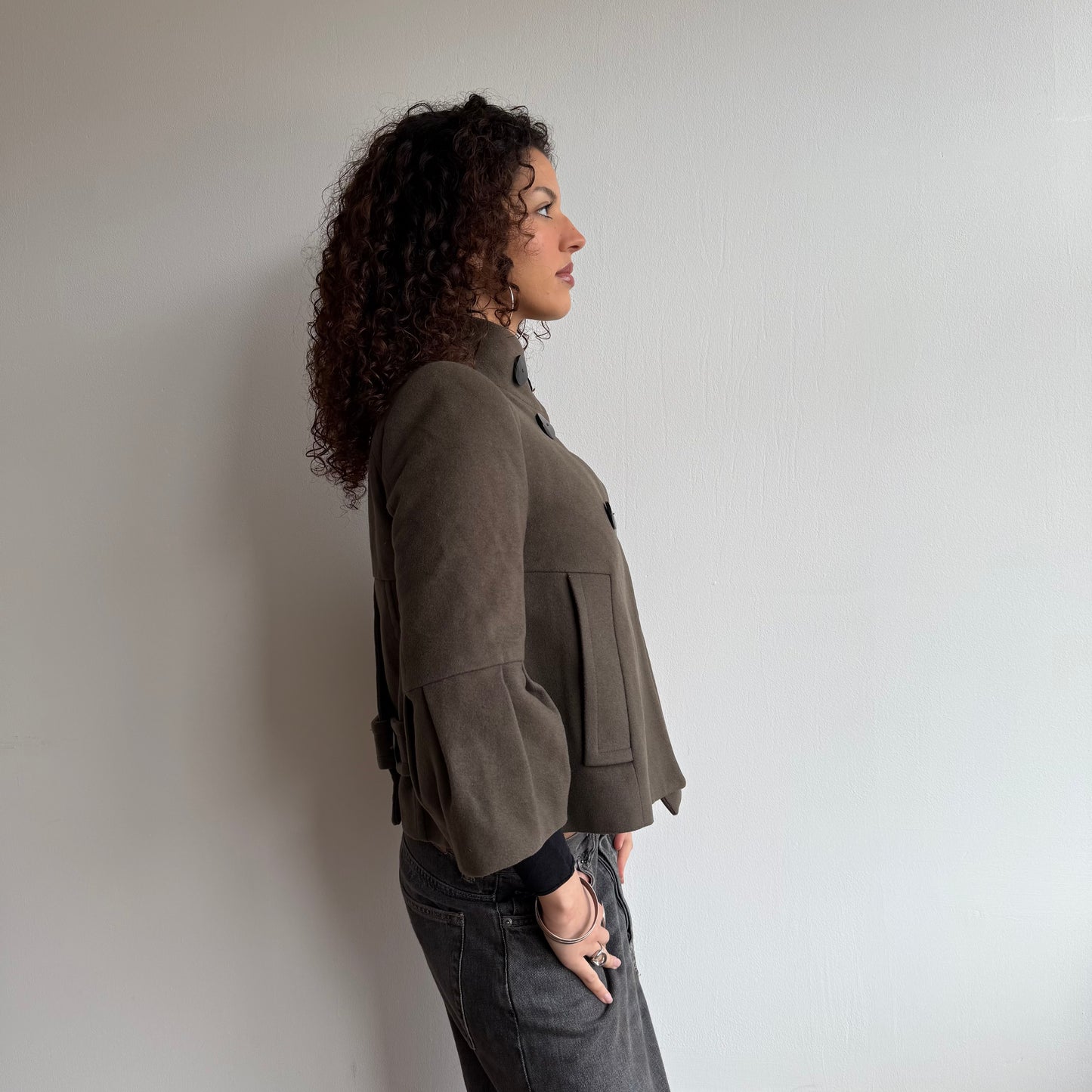 Taupe peacoat - Size S