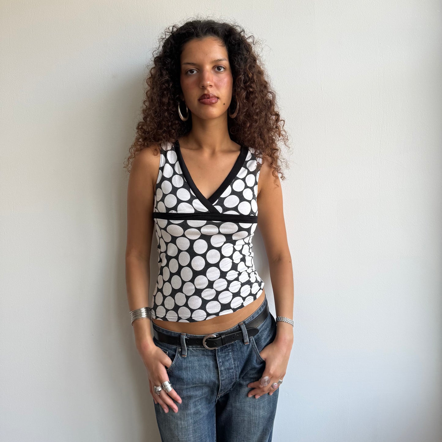 Large polka dot top - Size XS