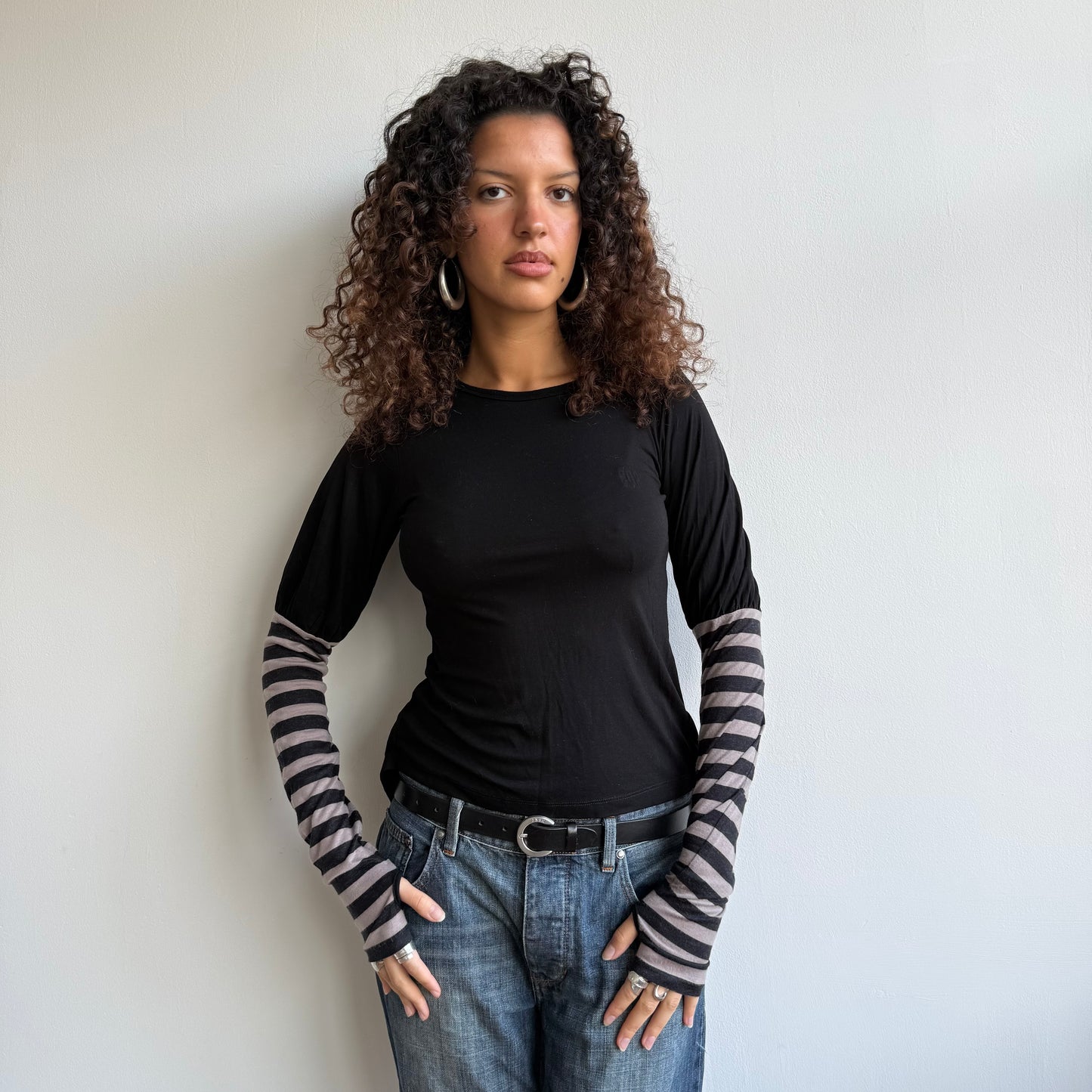 Cop Copine stripe sleeve top - Size M