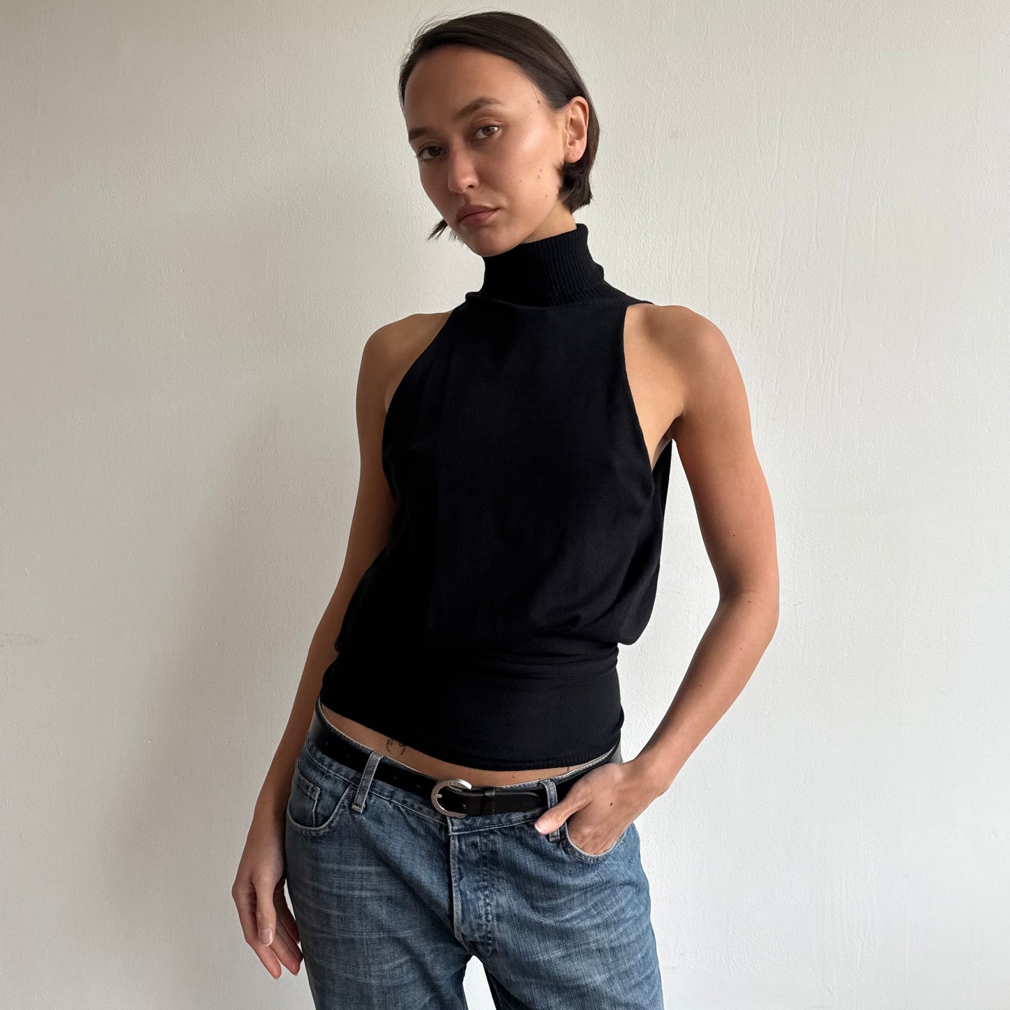 Black backless keyhole knit - Size S-L