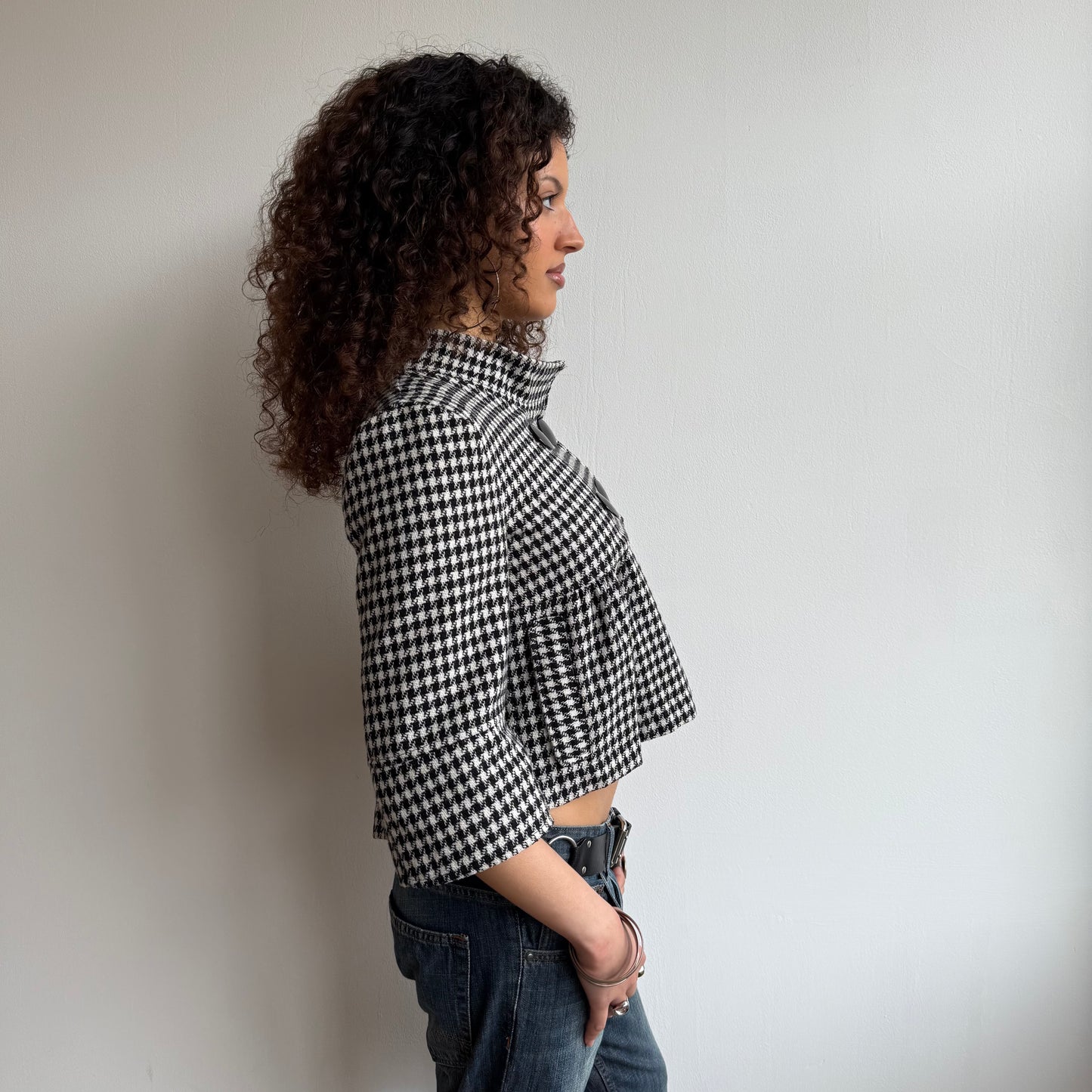 Houndstooth peacoat - Size S