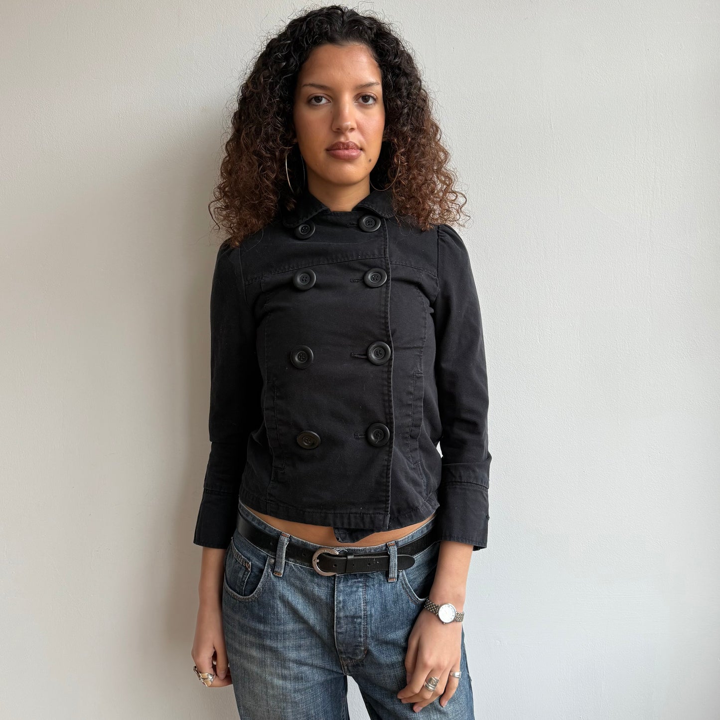 Black peacoat - Size XS