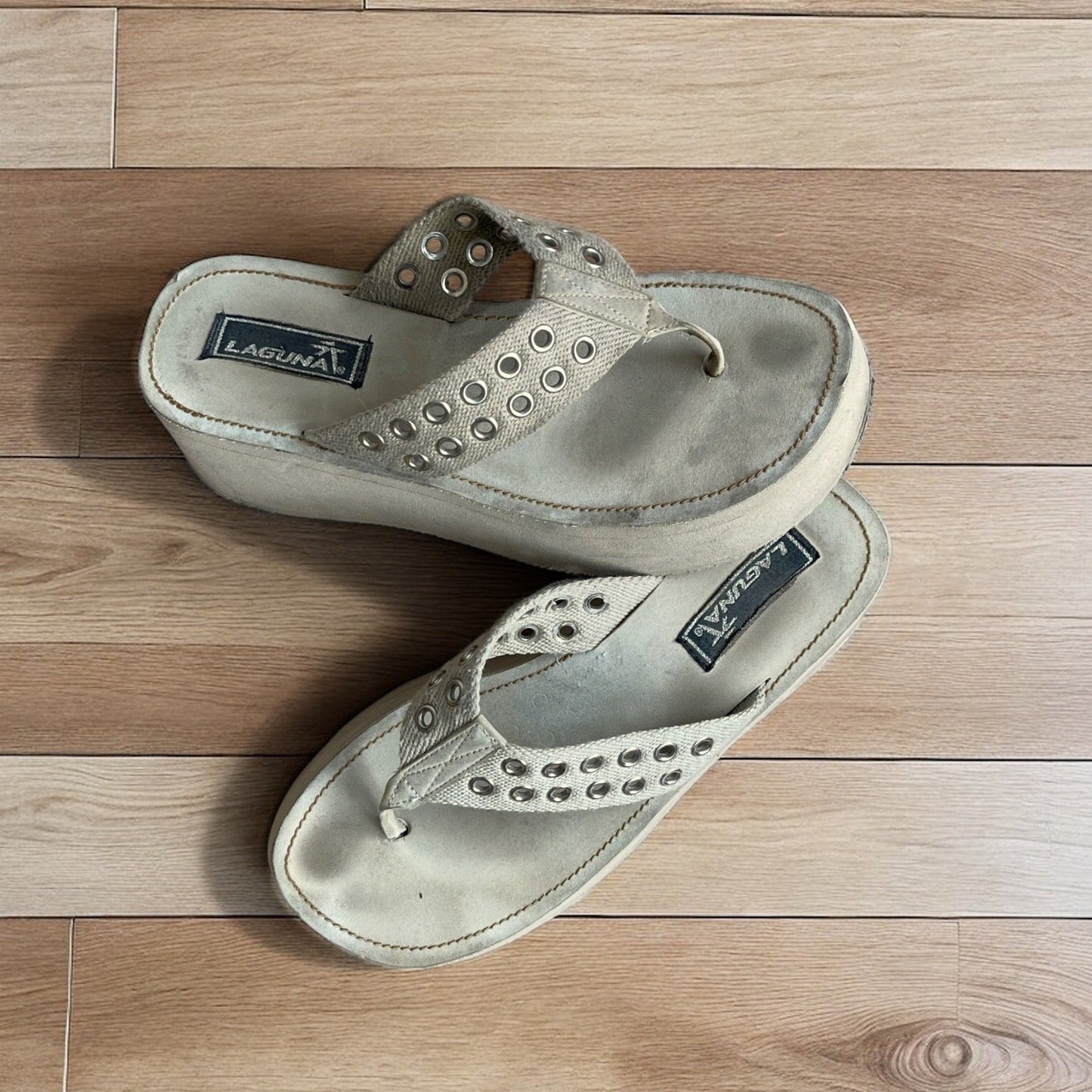 Platform flip flops - Size UK7