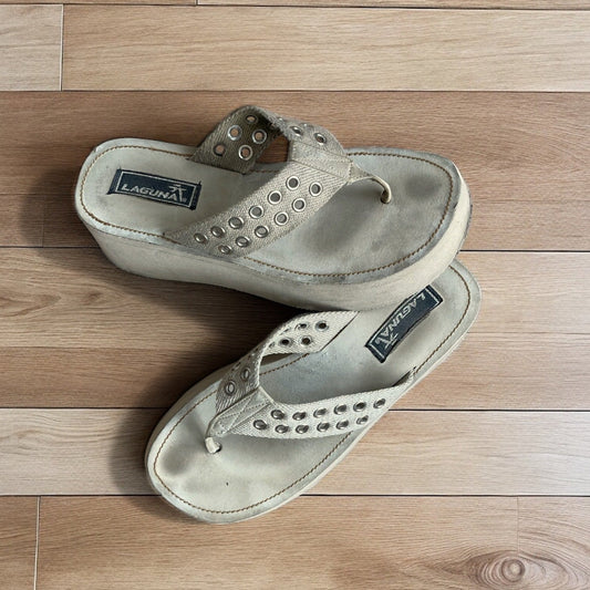 Platform flip flops - Size UK7