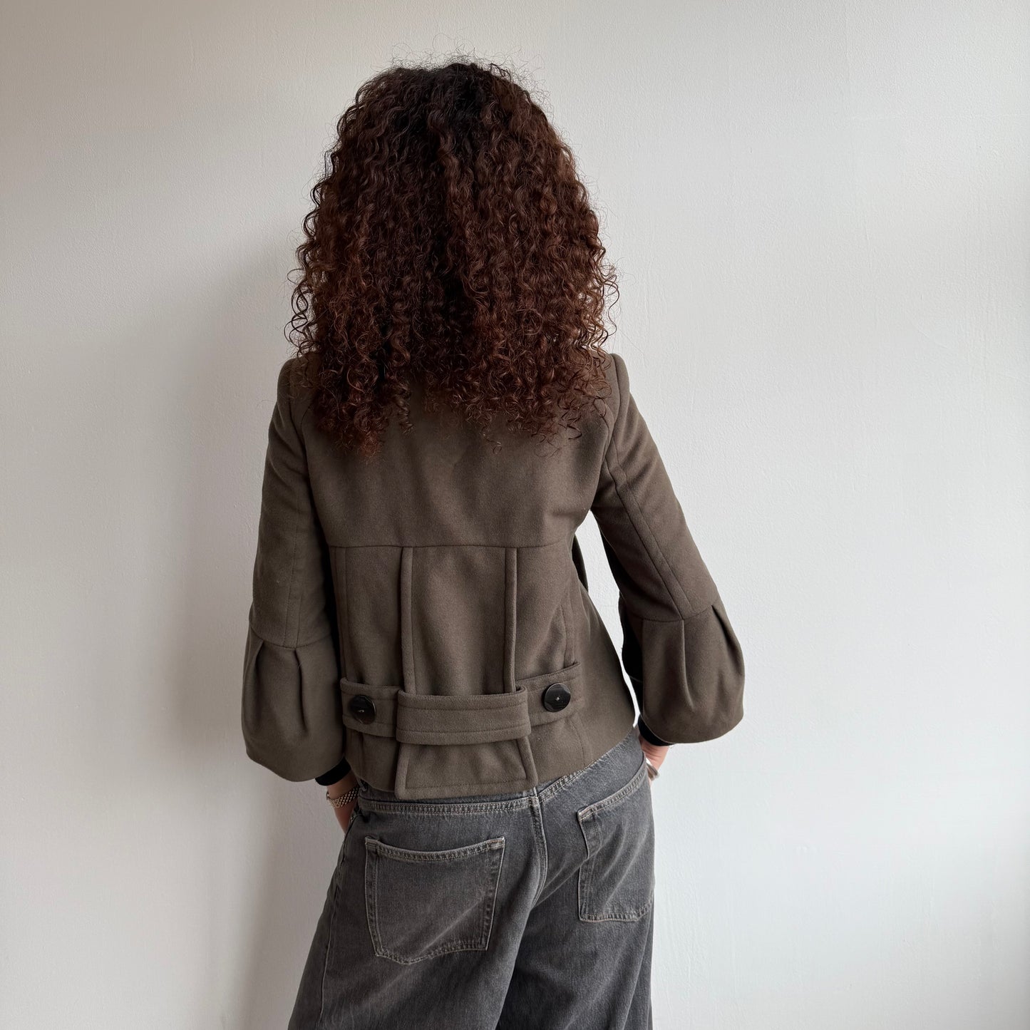 Taupe peacoat - Size S