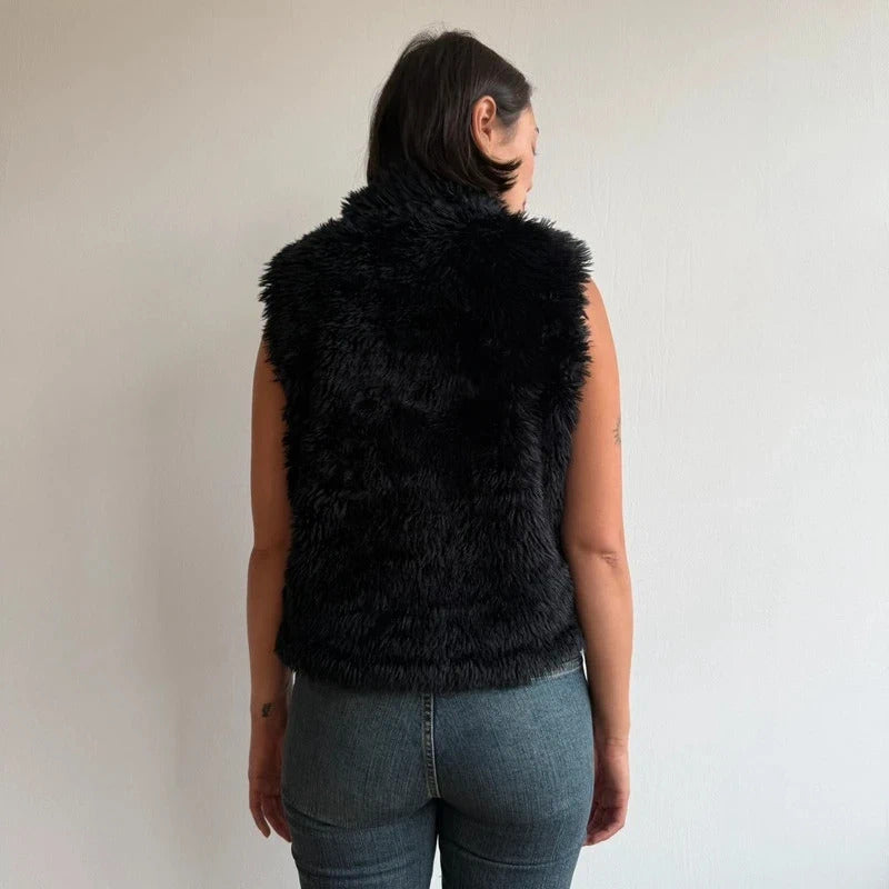 Faux fur toggle gilet - Size S