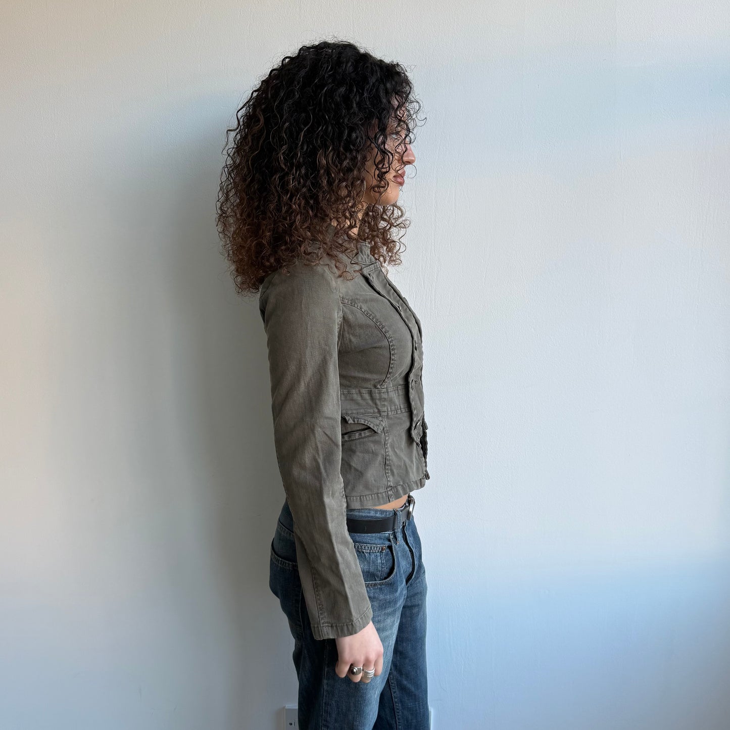 Khaki military jacket - Size S