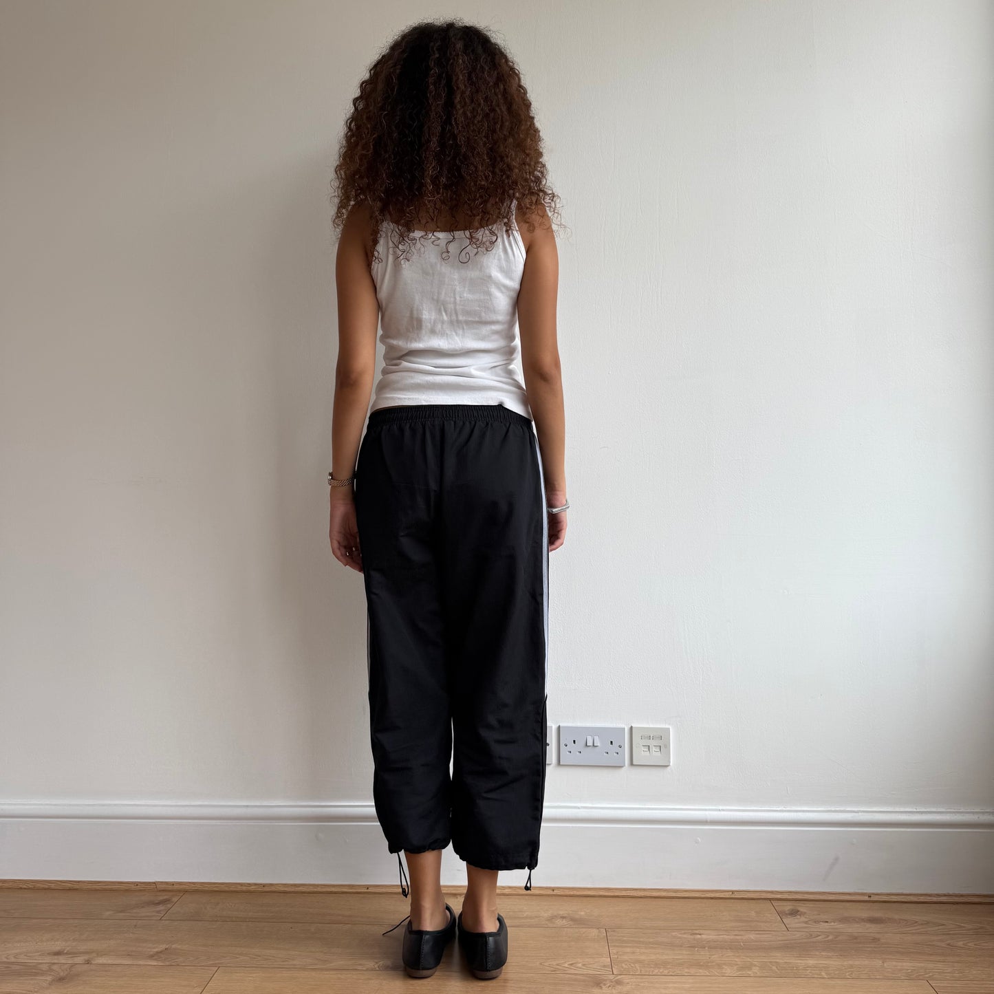 Black + grey Adidas capris - Size M