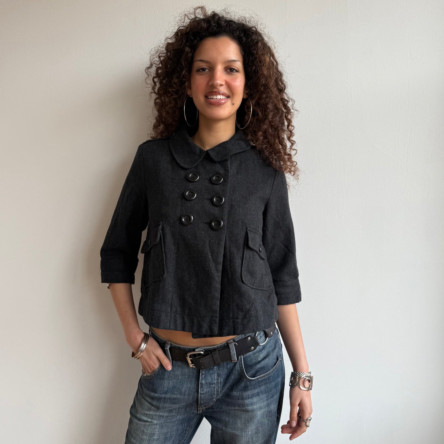 Charcoal peacoat - Size S/M