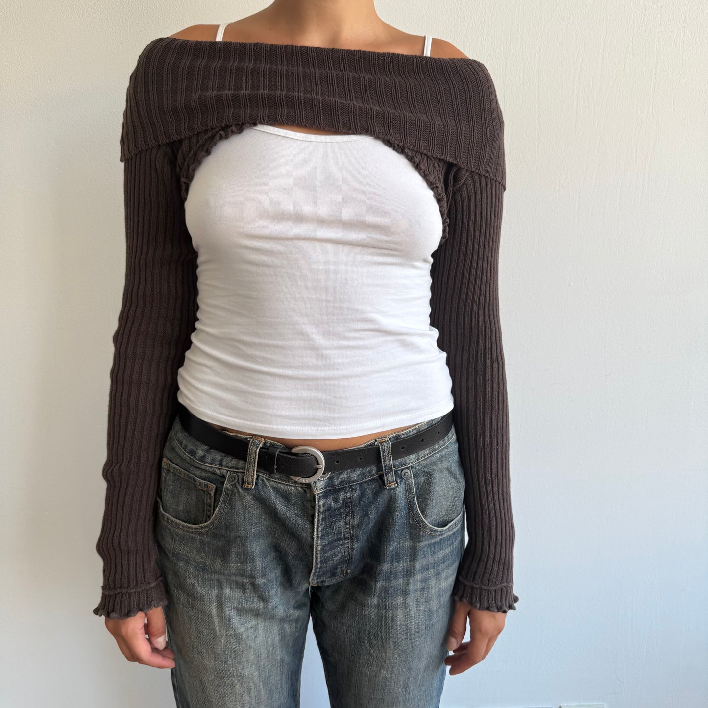 Cop Copine brown bolero knit - Size S