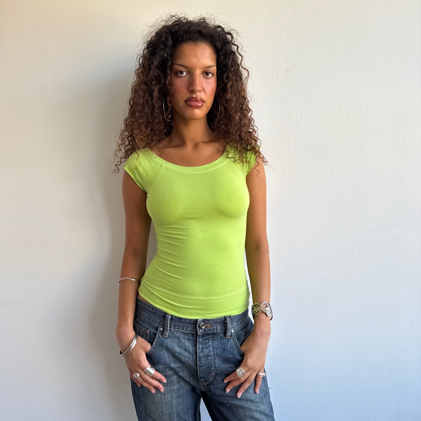 Green Bardot tshirt - Size XS