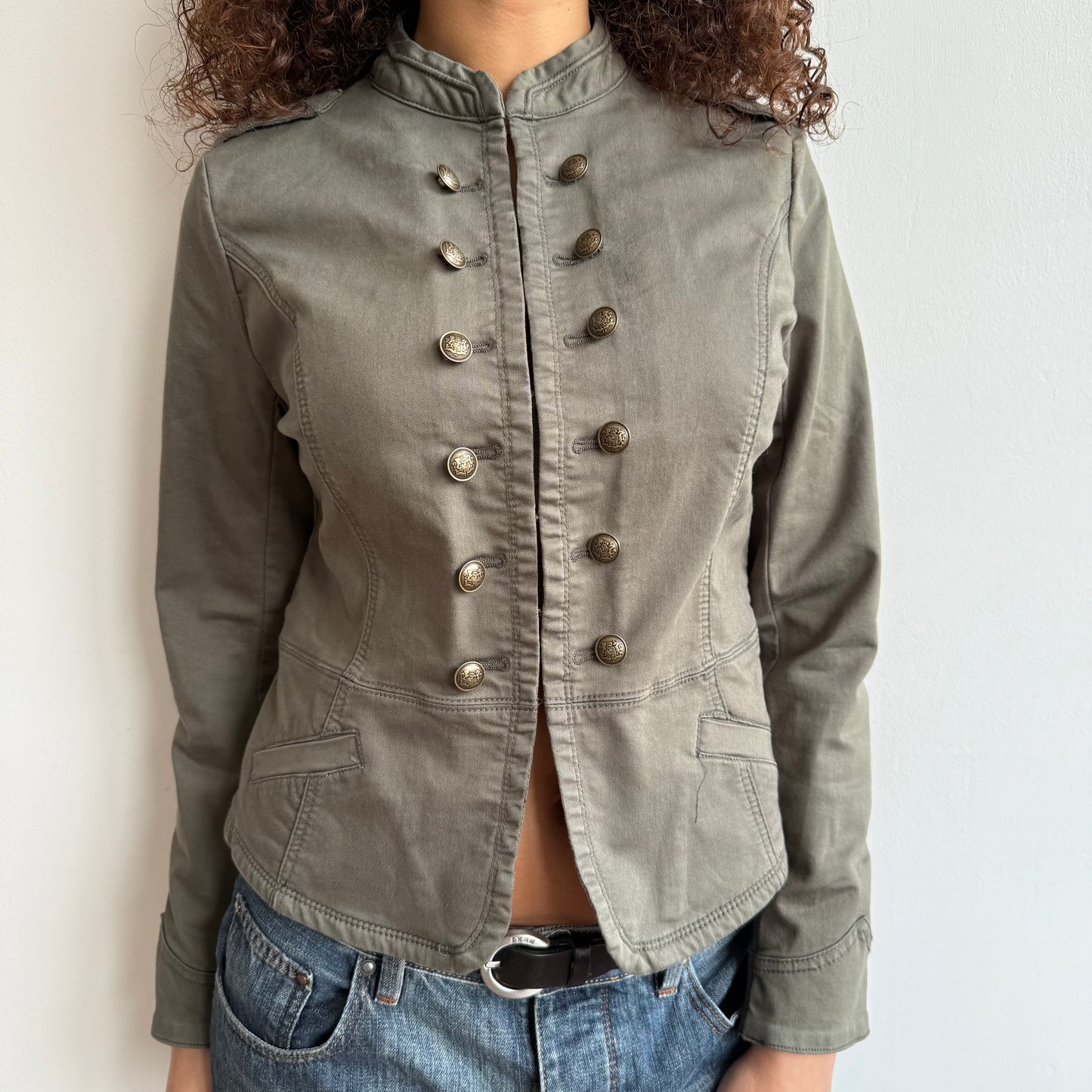 Khaki military jacket - Size S/M