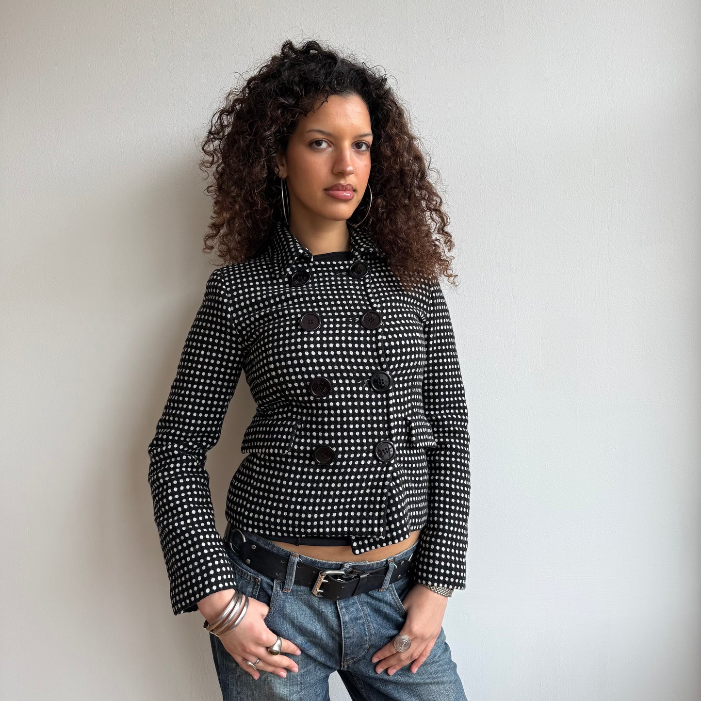 Polka dot peacoat - Size XS