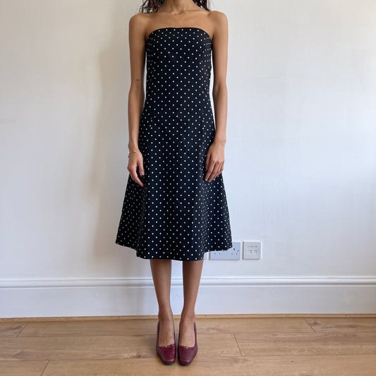 Strapless polka dot dress - Size S