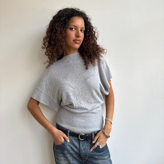 Light grey slouchy knit jumper - Size S