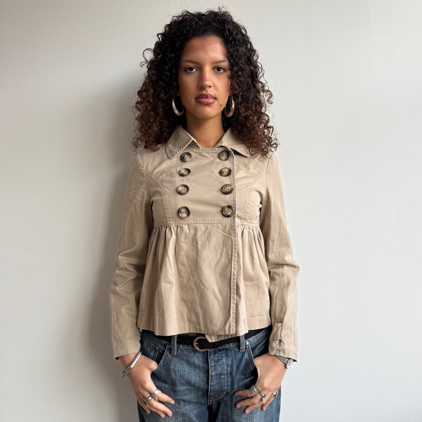 Beige peacoat - Size S/M