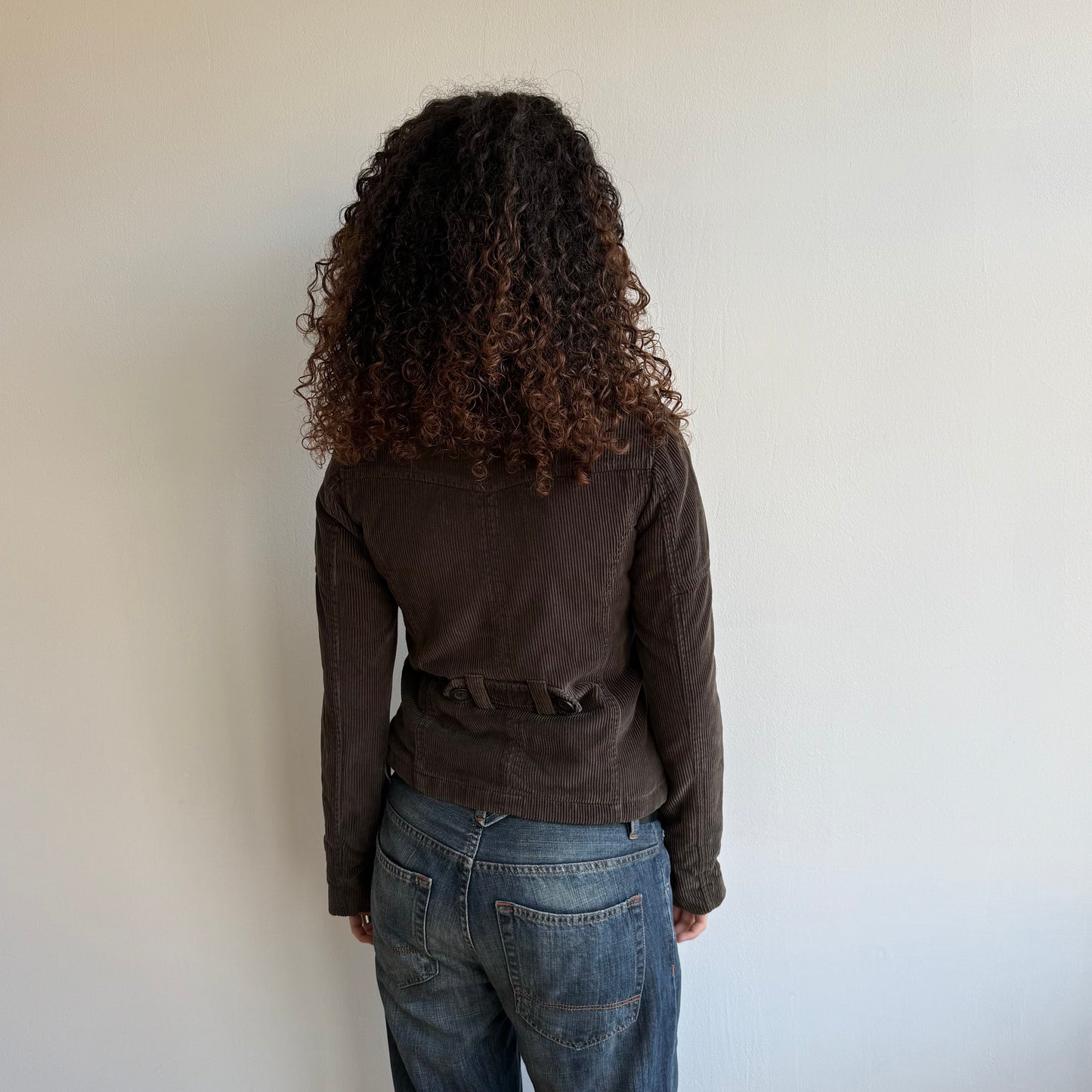 Brown corduroy peacoat - Size S
