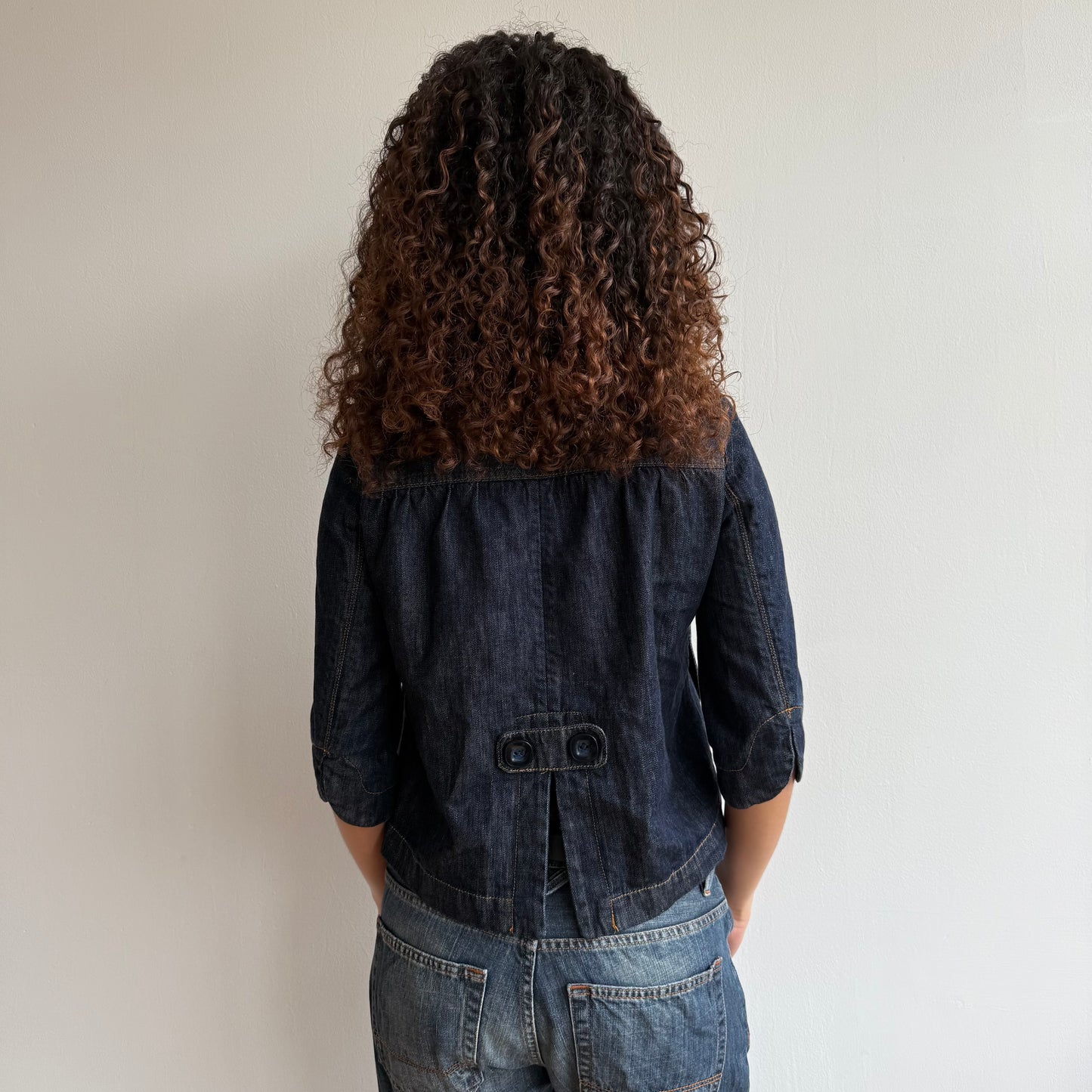 Denim 3/4 sleeve peacoat - Size S