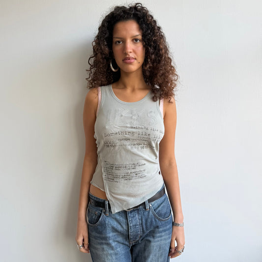 Khaki mesh top - Size S