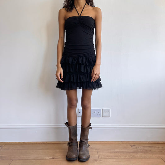 Black ruffle salsa dress - Size XS