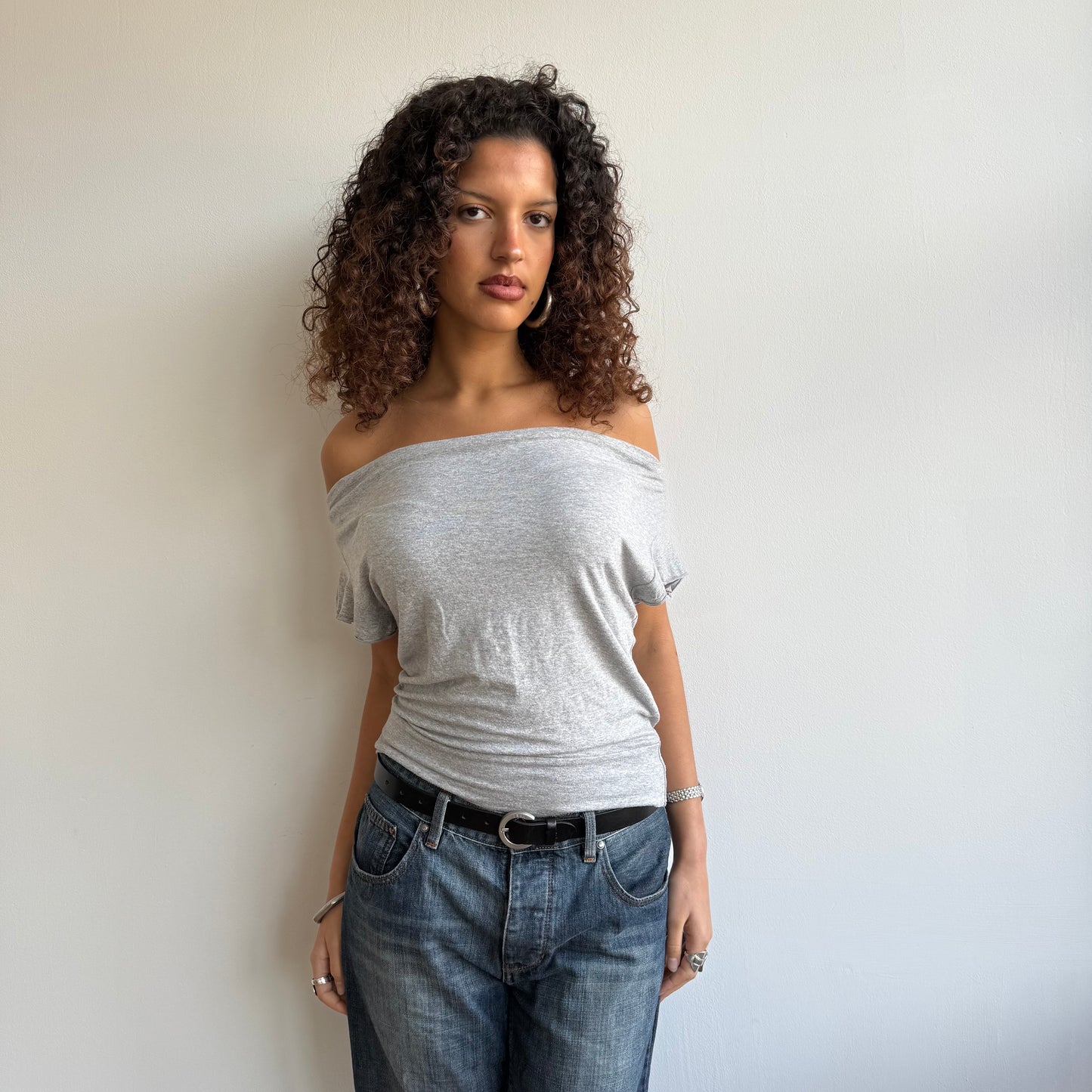 Grey slouchy t-shirt - Size S-M