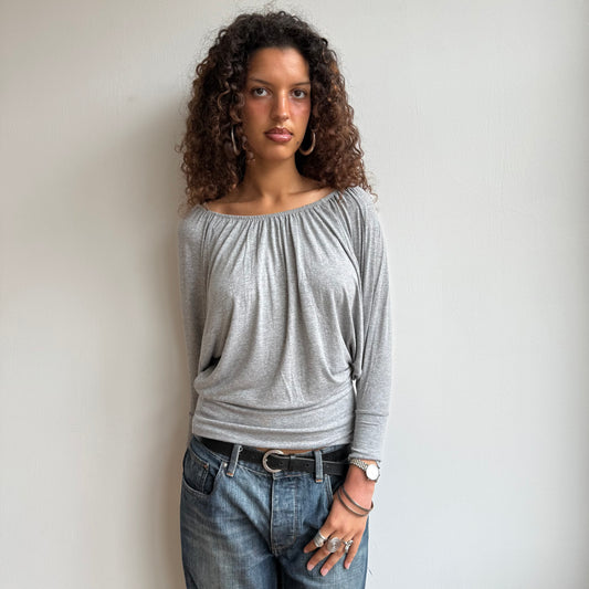 Grey slouchy top - Size M