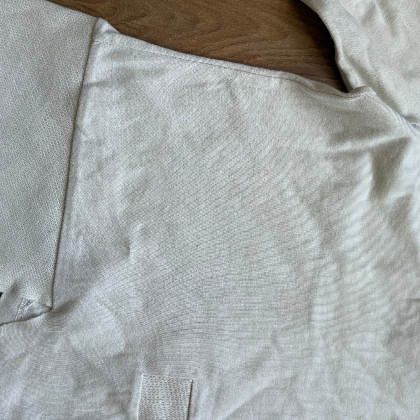 Cream patchwork long sleeve top - Size S