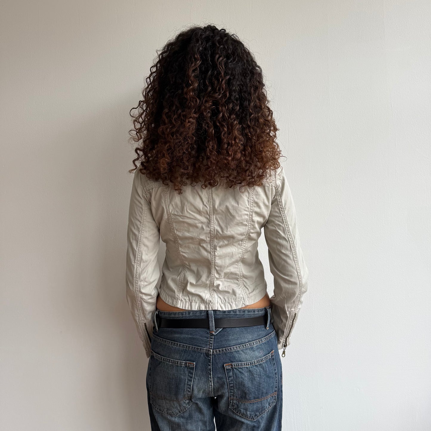 Beige moto jacket - Size S