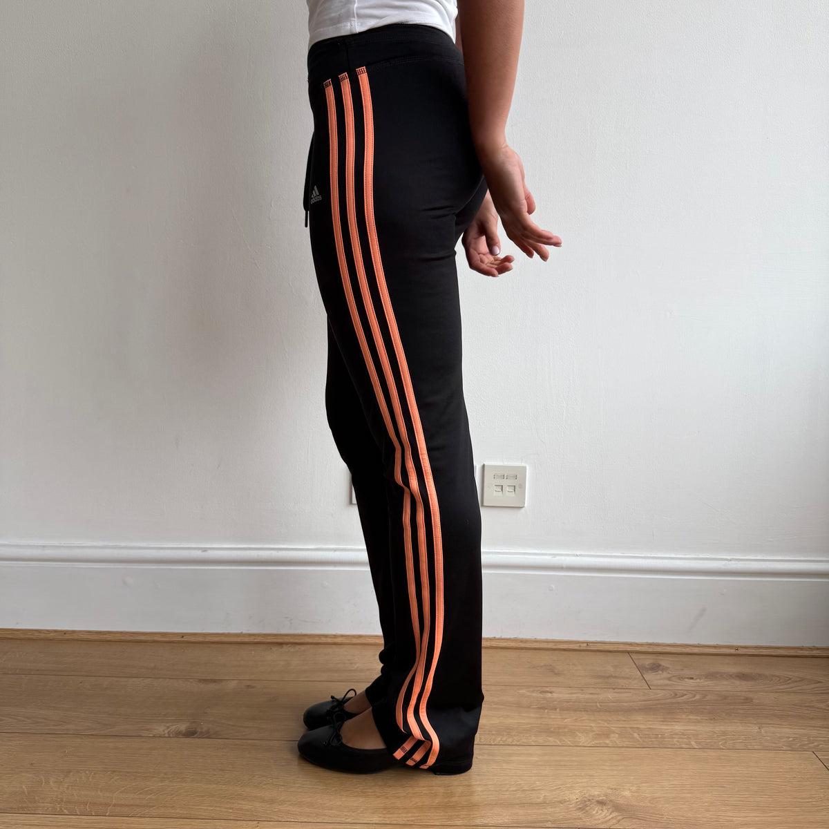 Black + Orange Adidas yoga pants - Size XS