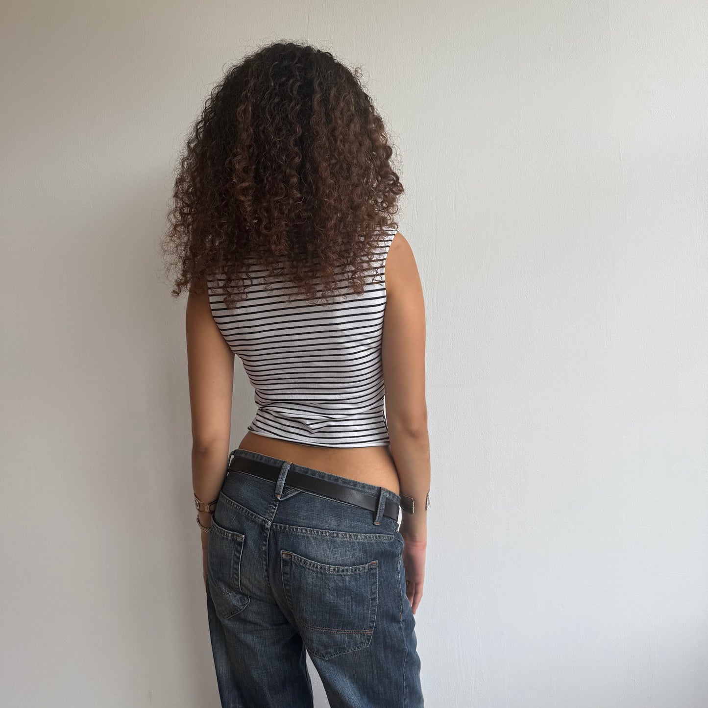 Miss Sixty stripe + polka dot top - Size S