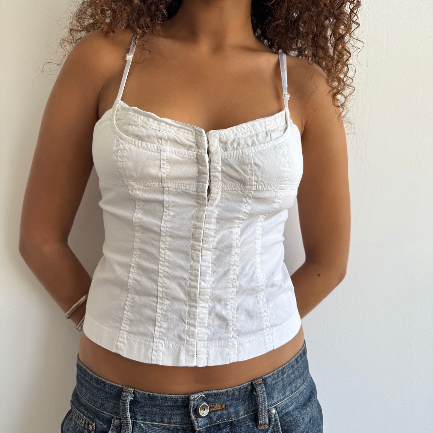 White milkmaid top - Size S