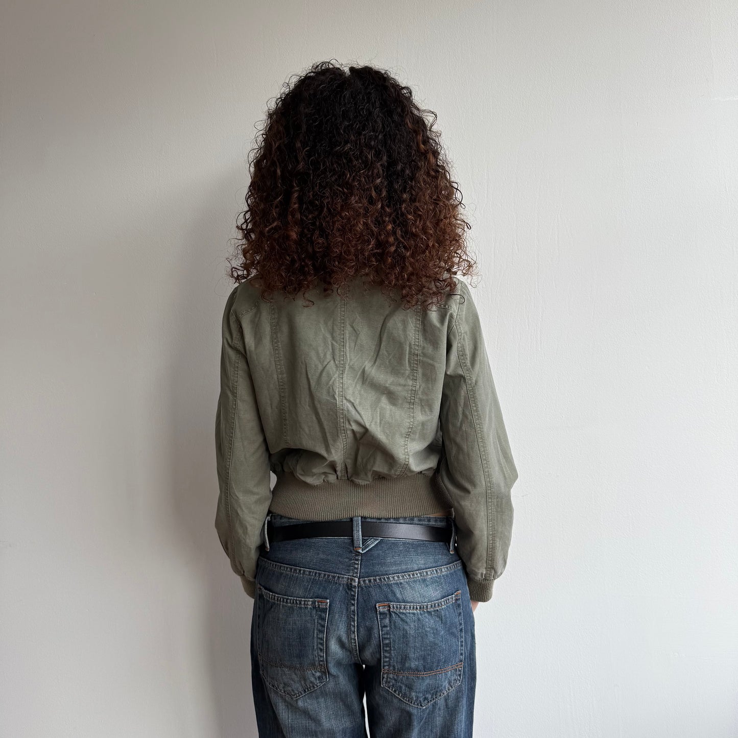 Khaki cargo bomber jacket - Size S/M