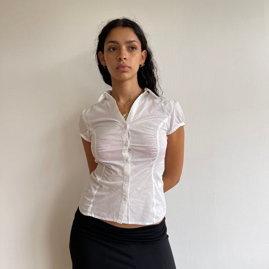 White short sleeve shirt - Size S