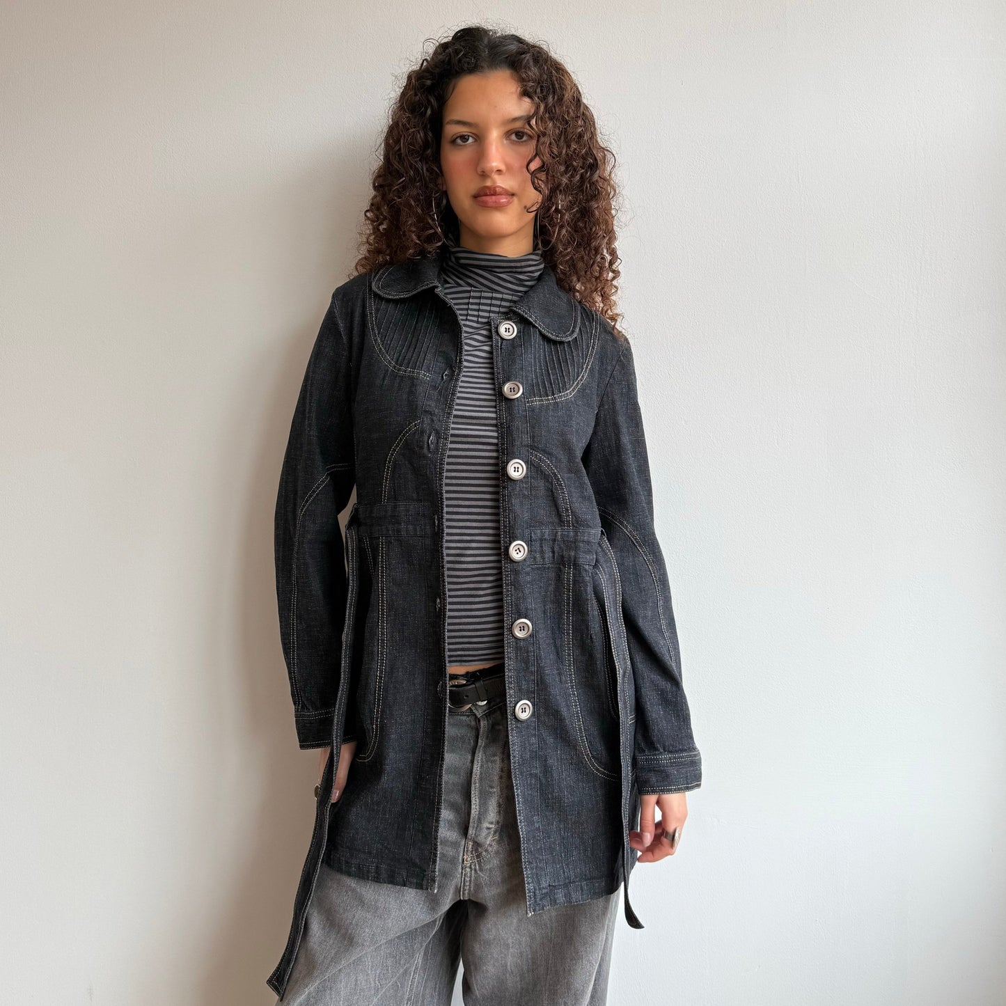 Denim peacoat trench - Size S