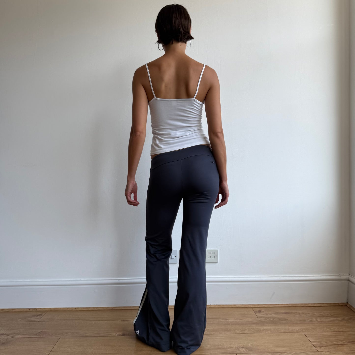 Adidas striped flared yoga pants + top - Size S