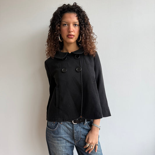 Black swing peacoat - Size M